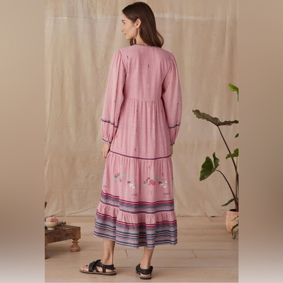 Sundance Aranza Dress by Conditions Apply – Pink Embroidered Maxi Dress (XS) - Picture 10 of 10